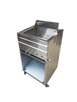 Freidor En Acero Con Bodega Quemador Industrial