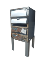 Horno para pizza con gratinador dos cámaras independientes